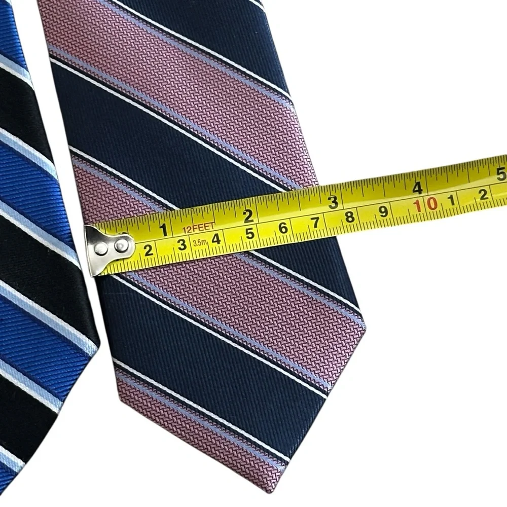 The Tie Bar Lot of 2 Striped Men Silk Neck Ties‎